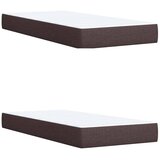  Krevet s oprugama i madracem tamnosmeđi 200x200 cm od tkanine | shoptok.hr