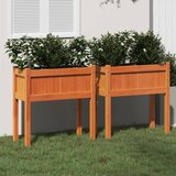 Maison Chic Vrtno cvetlično korito - Cvetlični Lonec 2 kosa z nogami voščeno rjava borovina, (21788754) | Shoptok.si
