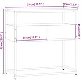  Konzolni stol boja hrasta 75 x 40 x 75 cm konstruirano drvo | shoptok.hr