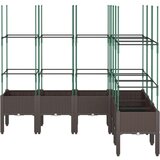  Vrtna sadilica s rešetkom smeđa 160 x 120 x 142 5 cm PP | shoptok.hr
