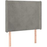 Maison Chic vzglavna omarica - nočna omarica - posteljna omarica z ušesi svetlo sivo 103x16x118/128 cm žamet, (21707925) Cene