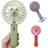 namizni USB ventilator z lučko - Roza