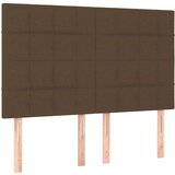  Box spring postelja z vzmetnico LED temno rjava 140x200cm blago, (20900294) | Shoptok.si