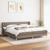  Krevet s oprugama i madracem smeđesivi 200x200 cm od tkanine | shoptok.hr