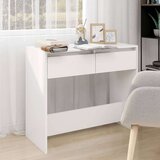 vidaXL Konzolna mizica bela 89x41x76,5 cm jeklo | Shoptok.si