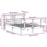  Okvir kreveta bez madraca bijeli 160x200 cm od masivne borovine | shoptok.hr