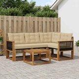  Set vanjskih sofa 5 kom. Prirodna i bež | shoptok.hr