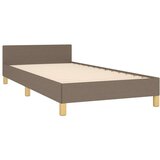  Posteljni okvir z vzglavjem taupe 80x200 cm blago, (20794739) | Shoptok.si