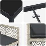 vidaXL 5-dijelni vrtni blagovaonski set s jastučićima svijetlosivi poly rattan | shoptok.hr