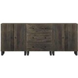 vidaXL Komoda od 3 komada crna 60x33x75 cm Puno drvo Mango | shoptok.hr