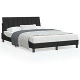 vidaXL Postelja z vzmetnico črna 120x200 cm žamet | Shoptok.si
