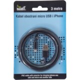 Meanit USB kabl sa mikro USB i iPhone konektorom 3m Cijene
