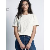 Sinsay Pamučna majica s motivom mašne i biserima | shoptok.hr
