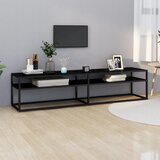 vidaXL TV ormarić crni 180 x 40 x 40,5 cm od kaljenog stakla Cijene