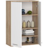 AKORD Fin Viseča Kopalniška Omarica, 2 Vrata, Hrast Sonoma/Bela, (5000332659) | Shoptok.si