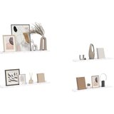  Polica na zidu s policom 4 pcs Bijeli mramor 80 x 9 x 3 cm | shoptok.hr