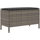  Vrtni otoman Siva i tamno siva 80 x 38 x 45 cm PE ratan | shoptok.hr