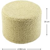 Wigiwama Zelen otroški tabure iz tkanine bouclé – | Shoptok.si