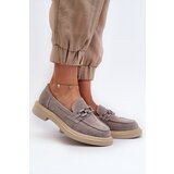 S. BARSKI Women's Suede Moccasins with Flat Heel and Decoration D&A | shoptok.hr
