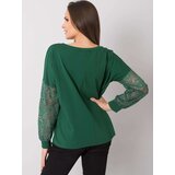 RUE PARIS Blouse-RV-BZ-7342.03-dark green | Shoptok.si
