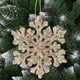 springos set božićnih ukrasa "Snježna pahulja", 6 cm, 8 komada, zlatna | shoptok.hr