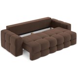 Makamii Rjava raztegljiva sedežna garnitura iz tkanine bouclé 255 cm Milu – | Shoptok.si
