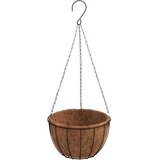  Viseće sadilice 4 kom s oblogama od kokosa crne Ø30x52 cm čelik | shoptok.hr