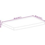 Stolna ploča sa živim rubom 50x30x3 8 cm od masivnog drva manga | shoptok.hr