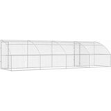  Kućica za pse s pohranom 4 pcs Srebrno 8 x 2 x 2 m Čelik | shoptok.hr