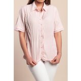 Fenzy Plus Size Košulja Kratkih Rukava, Svijetlo Ružičasta | shoptok.hr