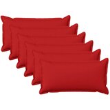  Jastuk s jastukom HOUTEN 6 kom. Crvena Umjetni lan - Crvena 40 x 80 cm 6 | shoptok.hr