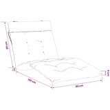  Jastučić za ležaljku VIANEN 100% poliester Crna 200 x 80 x 8 cm Slike