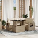vidaXL 5-dijelni vrtni set sofa s jastucima bež od poliratana | shoptok.hr