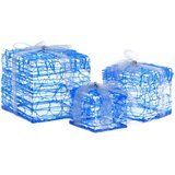  Ukrasne akrilne božićne kutije za poklone 3 kom hladne bijele | shoptok.hr