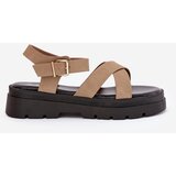 Boto Women's Platform Sandals Made of Eco Leather Khaki Gevinniser | ePonuda.com