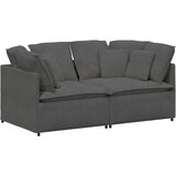  Modularna sofa s jastucima, korduro tkanina, tamno siva | Eponuda.com