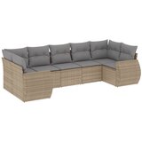  The Living Store Vrtna sedežna garnitura 7-delna z blazinami bež poli ratan - Vrtna Sedežna Garniture, (21461471) | Shoptok.si