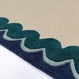 Flair Rugs Ročno tkana volnena preproga v naravni barvi/zelenomodra 140x200 cm Wiggle Wool – | Shoptok.si