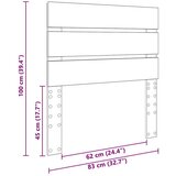  Uzglavlje s uzglavljem Bijelo 80 cm Konstruirano drvo | shoptok.hr