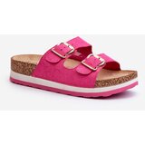 EVENTO PE1 Women's Platform Sandals with Buckles Eco Suede Pink Ursila | Shoptok.si