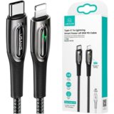 Usams BRIDED KABEL USB-C ZA LIGHTNING 20W PD FAST CHARGE 1,2M ČRN, (21980469) | Shoptok.si