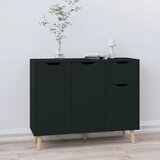  Komoda crna 90 x 30 x 72 cm od konstruiranog drva | shoptok.hr