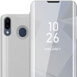 Cadorabo Ohišje, združljiv s Samsungom v Agate Silver - Clear View Zrcalo Zaščitni pokrov s funkcijo stojala 360 stopinj zaščita, (20567591) Cene