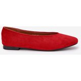 Boto Classic Ballet Flats Made Of Eco Suede Red Osallin | ePonuda.com
