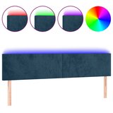  LED uzglavlje tamnoplavo 160x5x78/88 cm baršunasto | shoptok.hr