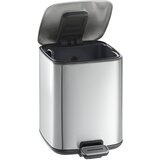EKO Zbiralnik odpadkov s pedalom, z oglenim filtrom, prostornina 6 l, VxŠxG 287 x 210 x 285 mm, nerjavno jeklo, DE 2 kosa | Shoptok.si