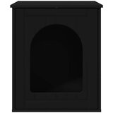 vidaXL Mačja Kuća Crna 53 x 52 x 62 cm Konstruirano drvo | shoptok.hr