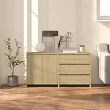  2-dijelna komoda boja hrasta sonome od konstruiranog drva | shoptok.hr