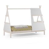 Marckeric Kremno bela otroška postelja iz masivnega bora v obliki hiške z letvenim dnom 90x200 cm Enola – | Shoptok.si
