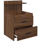 Nočna omarica z 2 predaloma rjav hrast 40x36,5x62 cm, (5000044061) | Shoptok.si